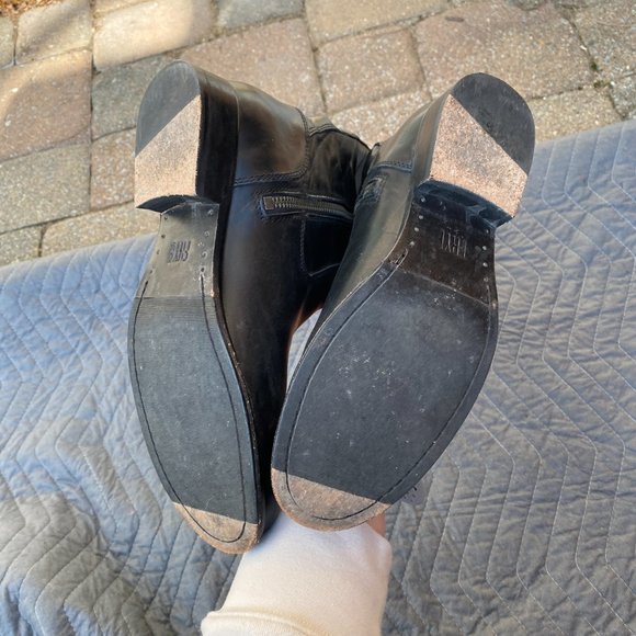 Frye Molly Knee High Extra Wide Calf Riding Boot Black Leather - Picture 6 of 9